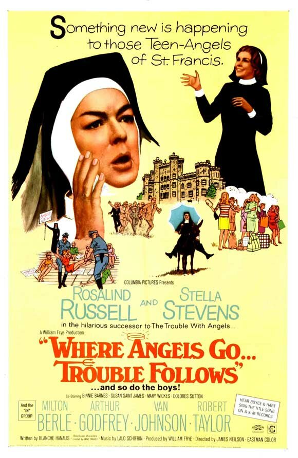 Там, где ангелы появляются, неприятности начинаются (1968) постер